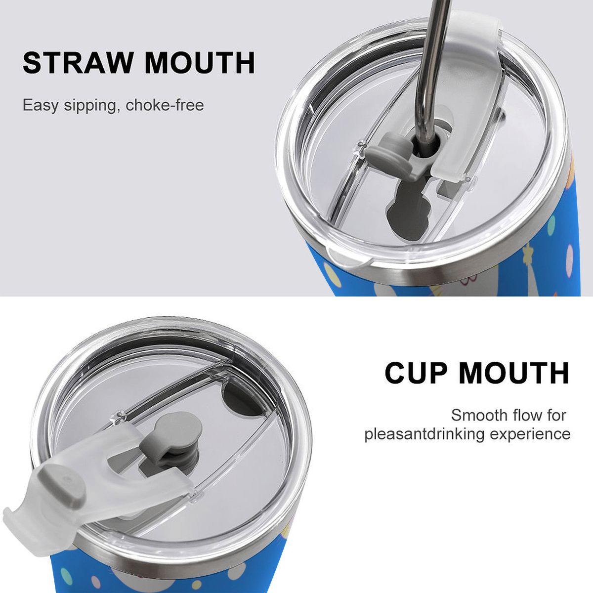 20oz Becher mit Deckel und Strohhalm (Hergestellt in den USA)