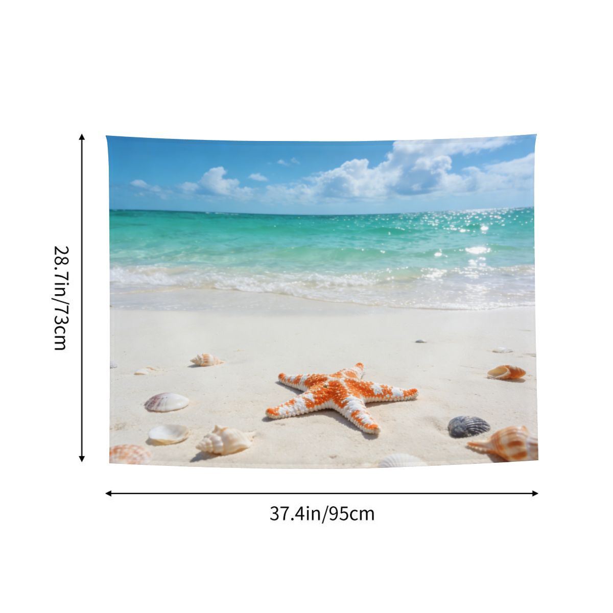 寝室用 小型横長タペストリー