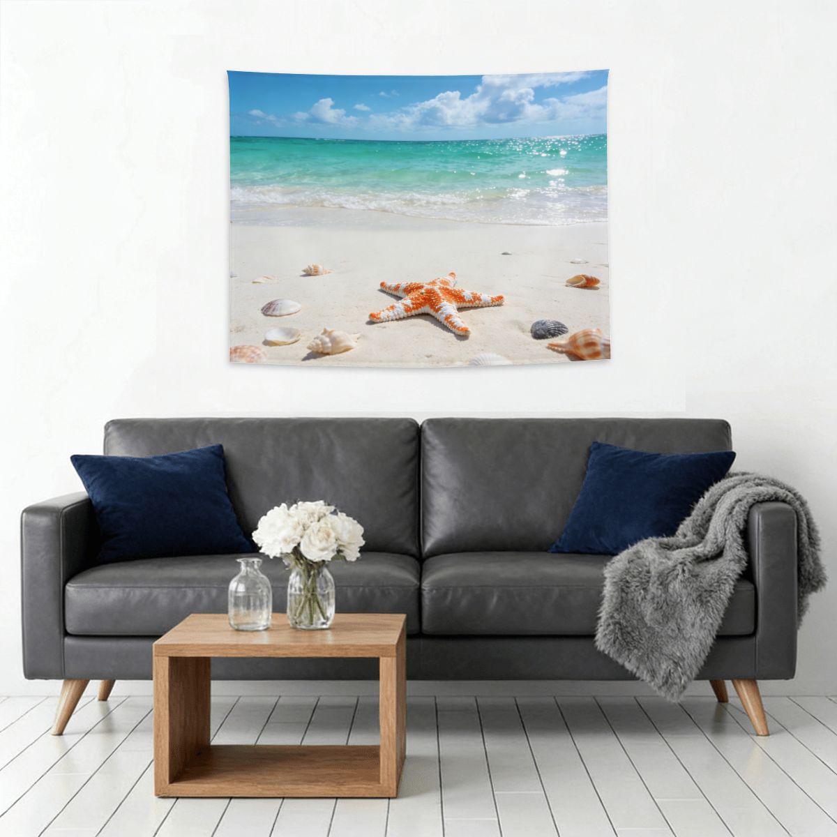 寝室用 小型横長タペストリー