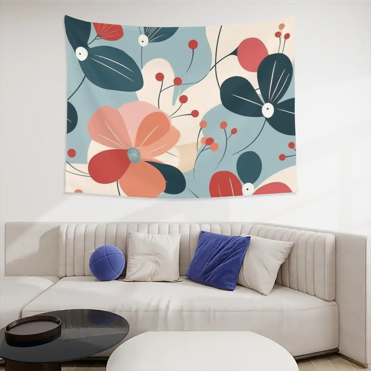 Small Horizontal Lightweight Wall Tapestry for Bedroom