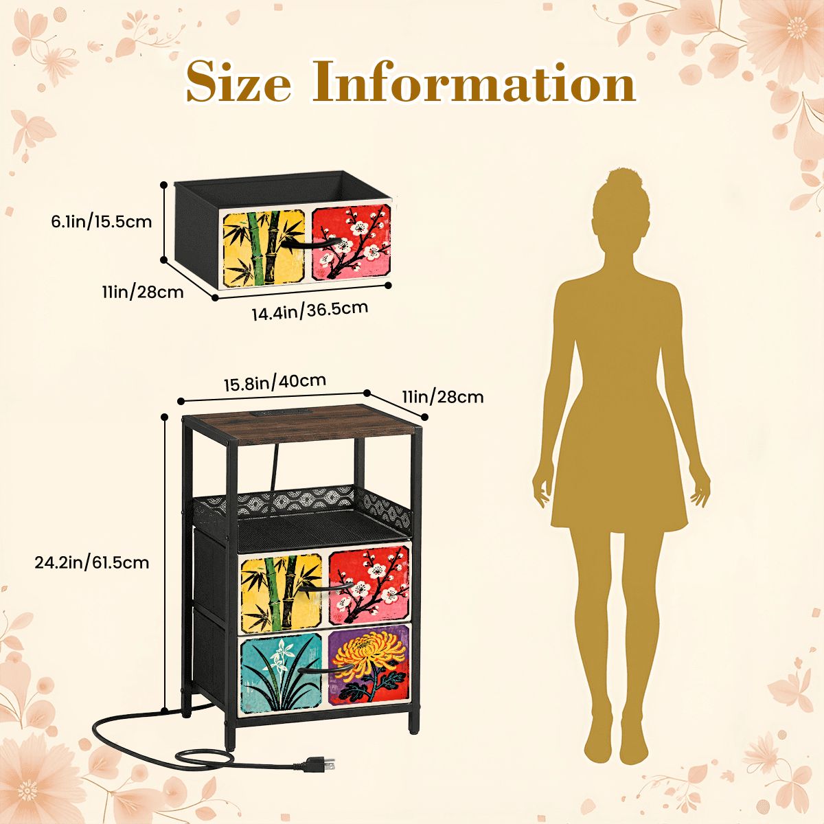 2-Drawer Bedside Table