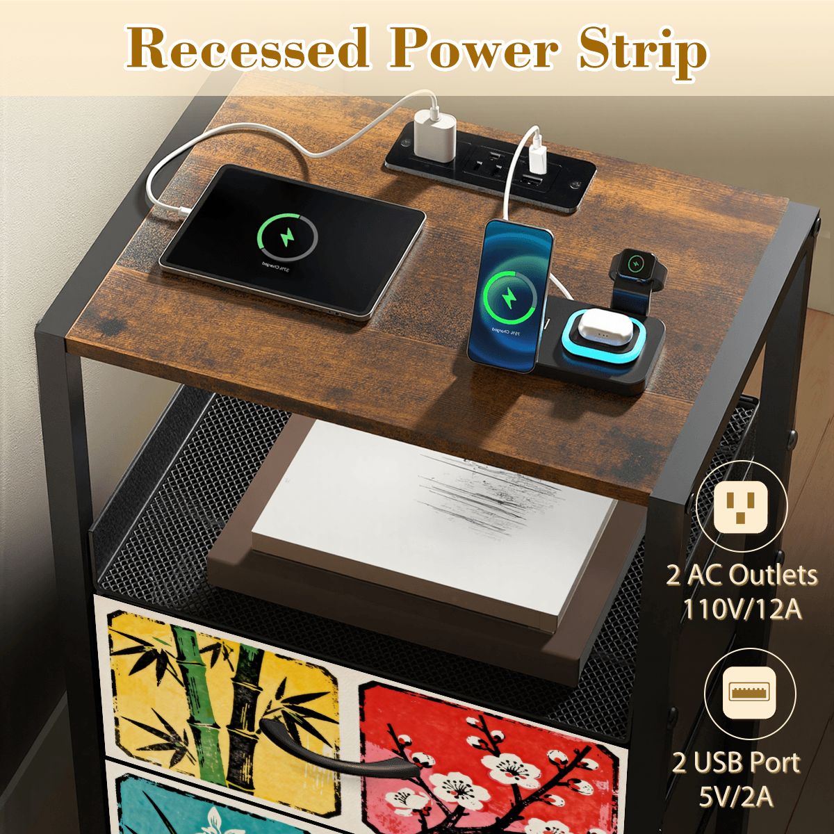 2-Drawer Bedside Table