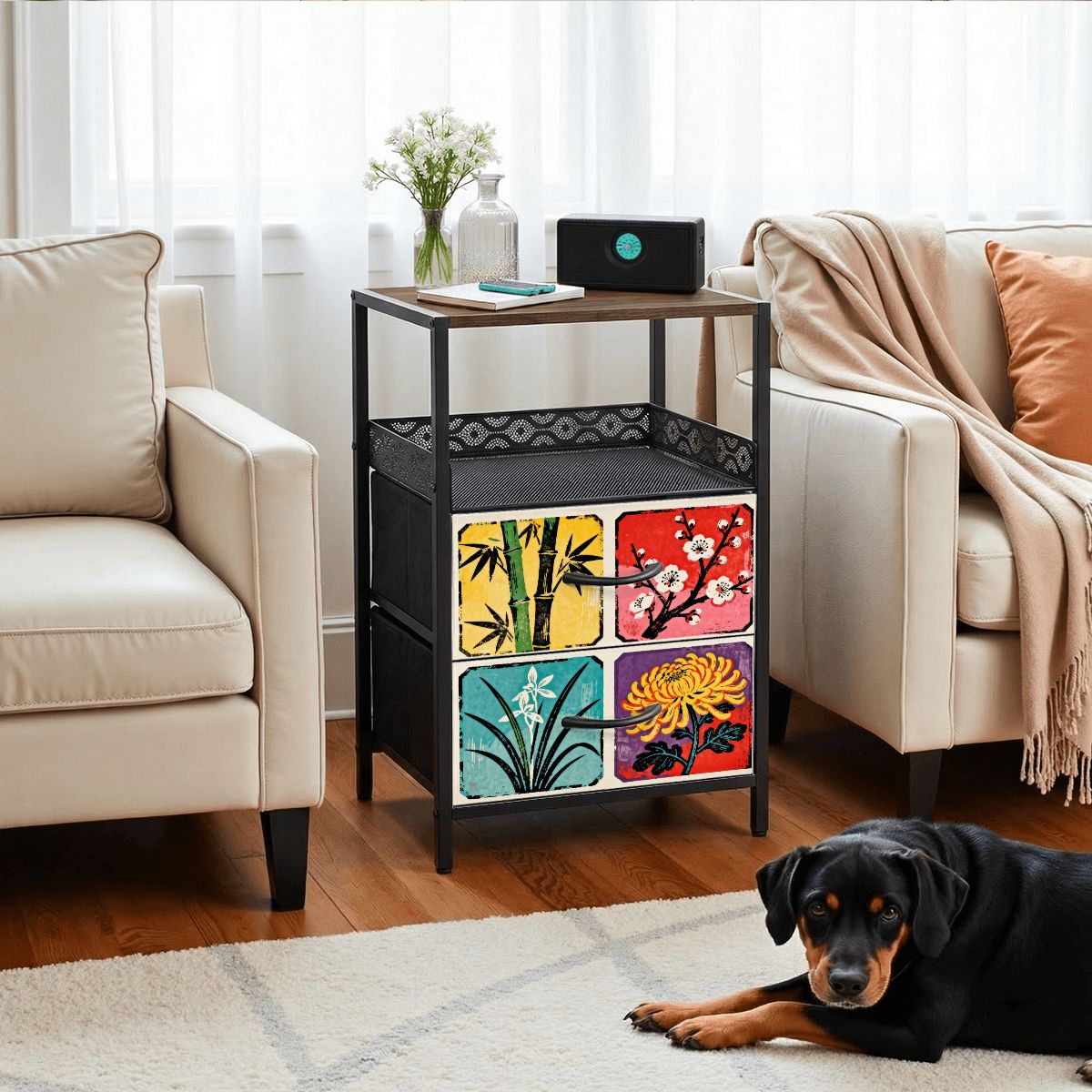 2-Drawer Bedside Table