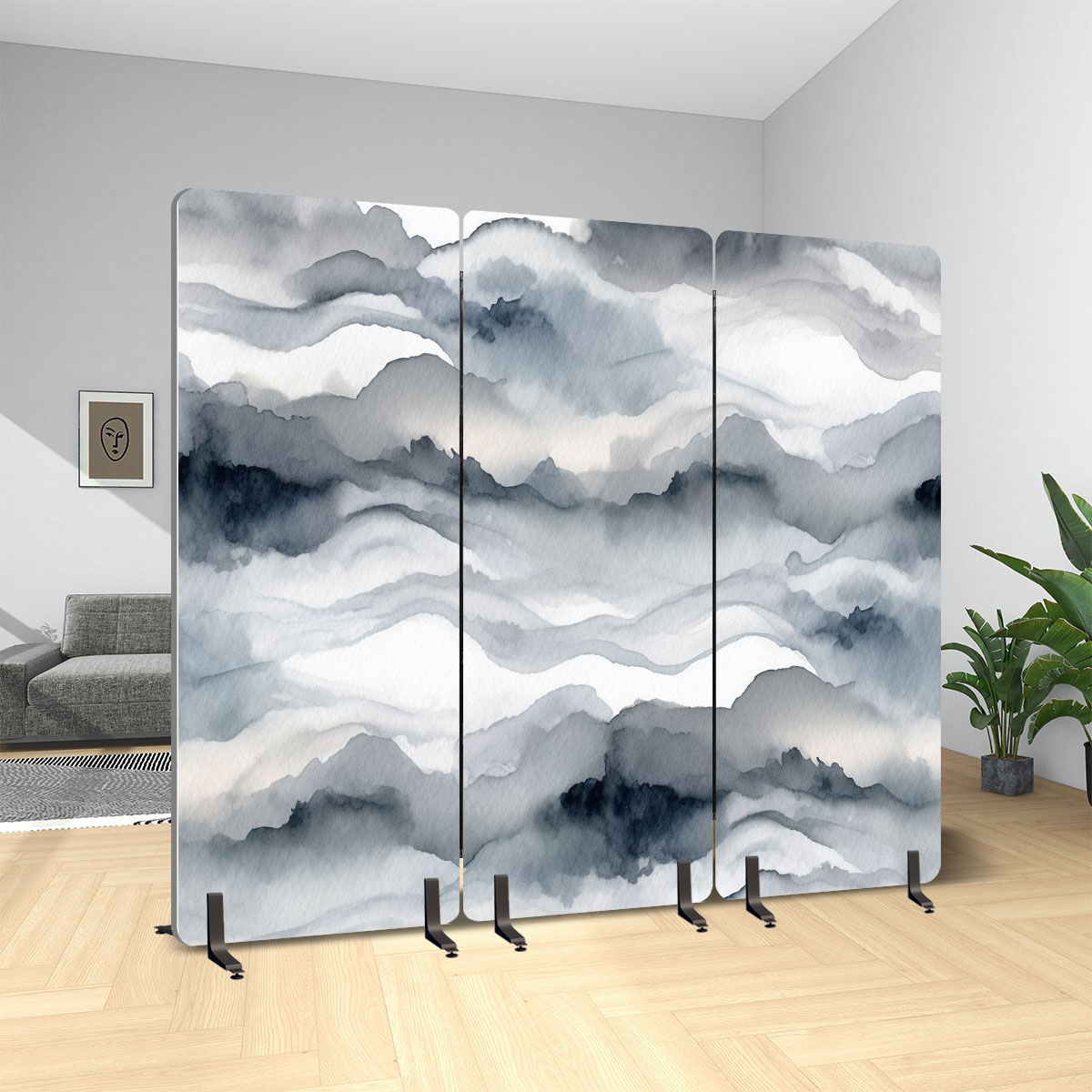 3 Panel Soundproof Room Divider (Made in USA)