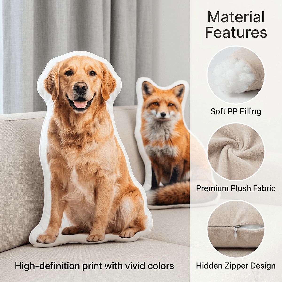3D Shaped Plush Pillow