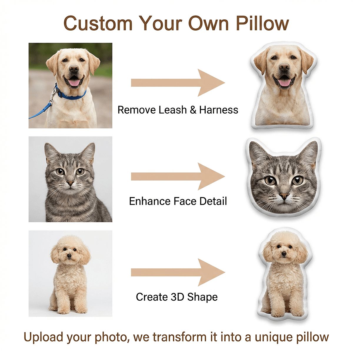 3D Shaped Plush Pillow
