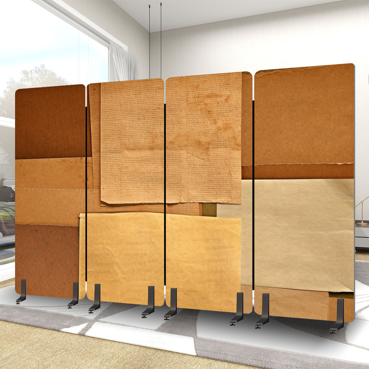 4 Panel Soundproof Room Divider (Made in USA)