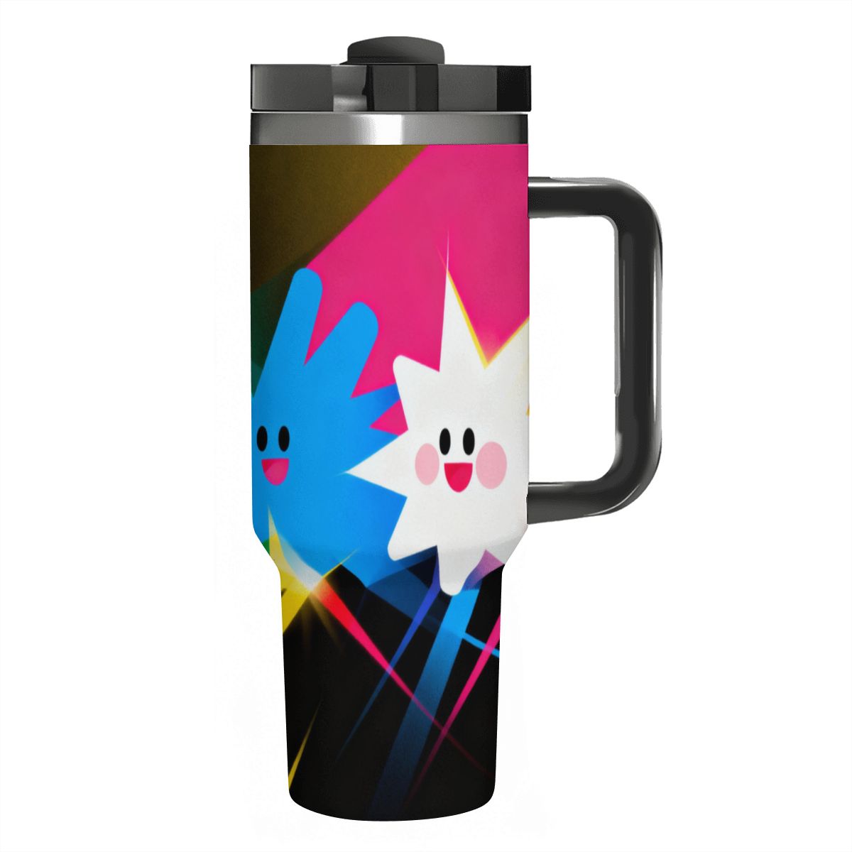 Vaso de 40oz con asa y pajilla (Hecho en EE. UU.)