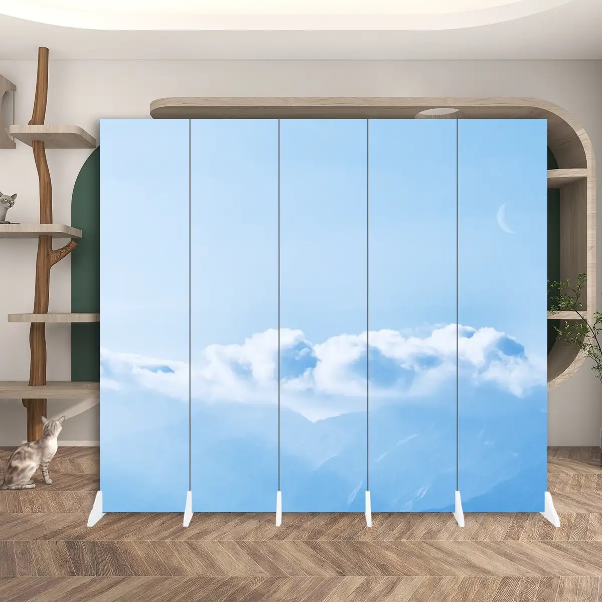 Room Divider Folding Screen 5 Panel