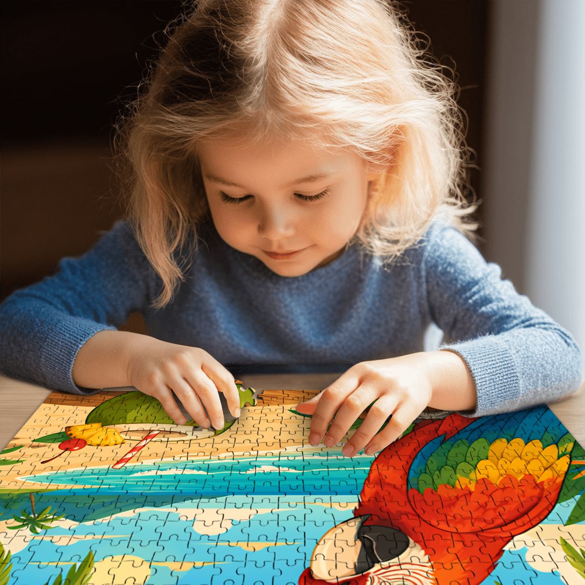 500Pcs Wooden Jigsaw Puzzle with Frame Set (Horizontal)