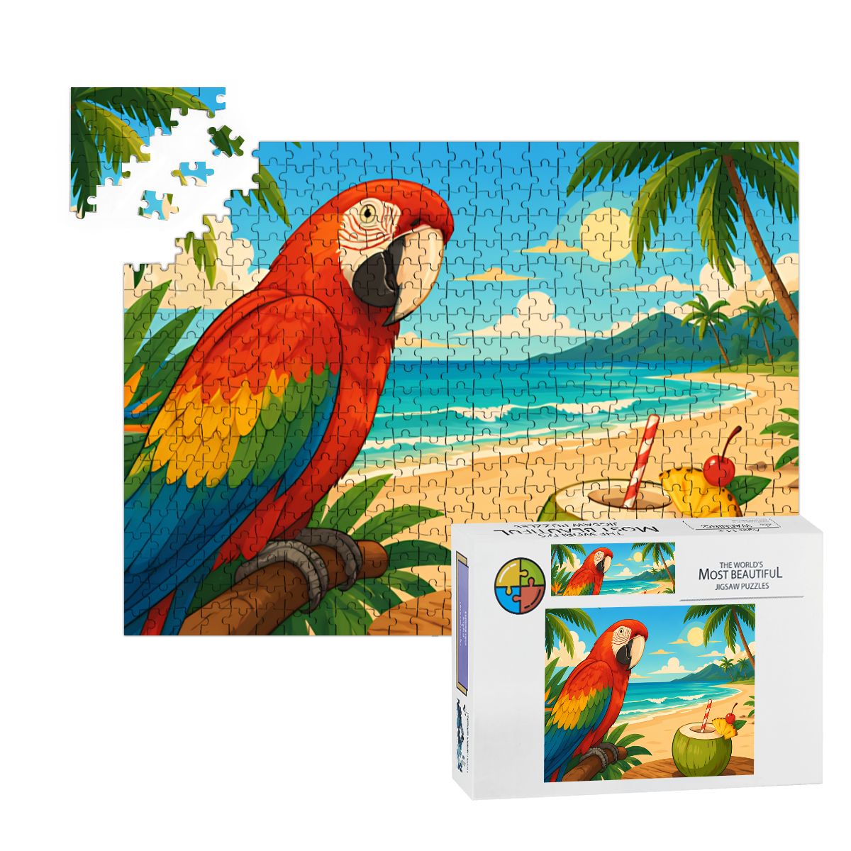 500Pcs Wooden Jigsaw Puzzle with Frame Set (Horizontal)