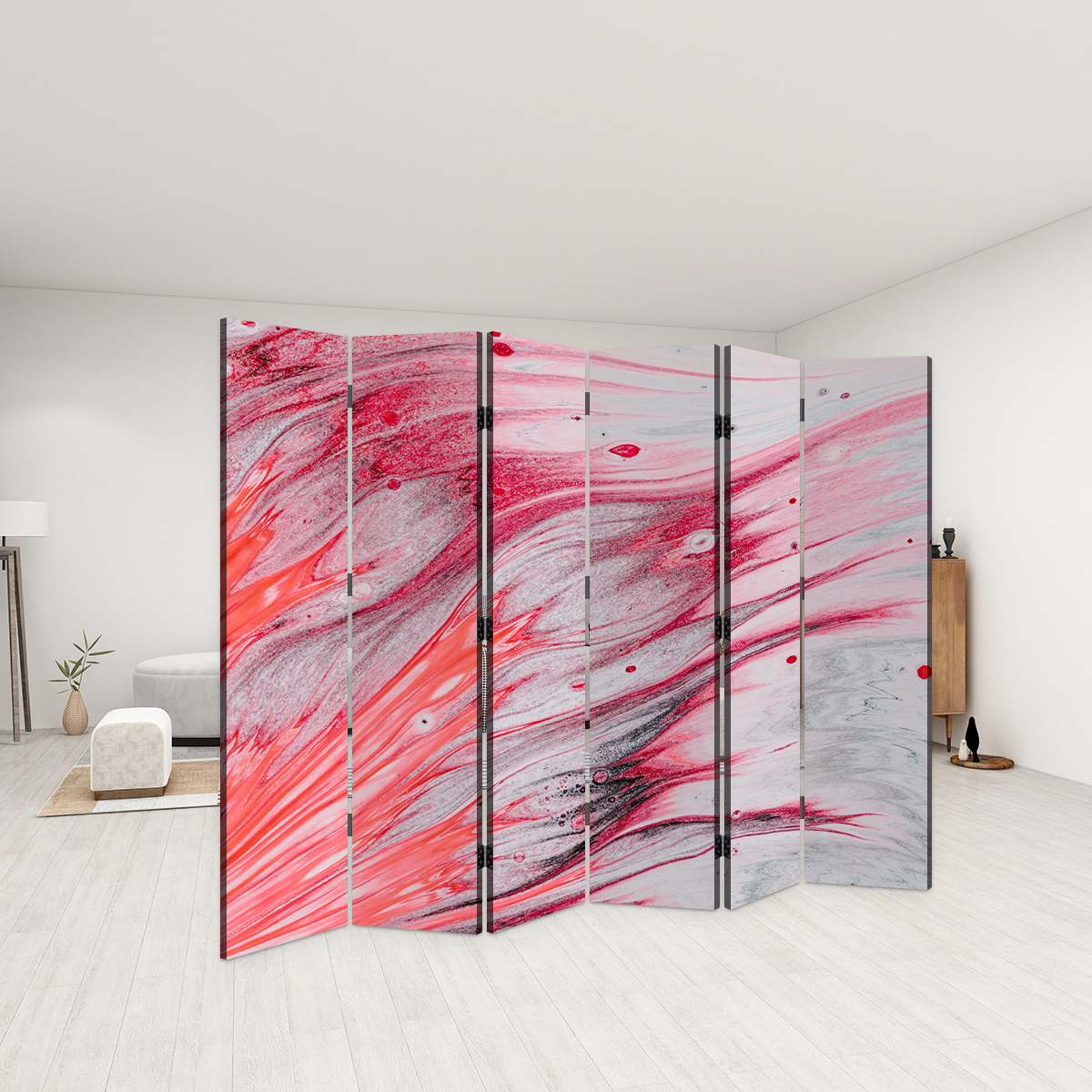 Room Divider Folding Screen 6 Panel