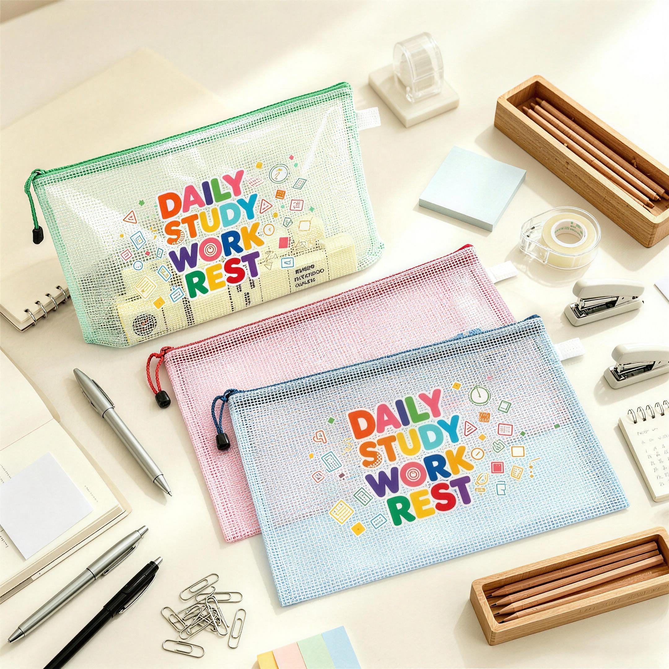 A4メッシュジッパーポーチ