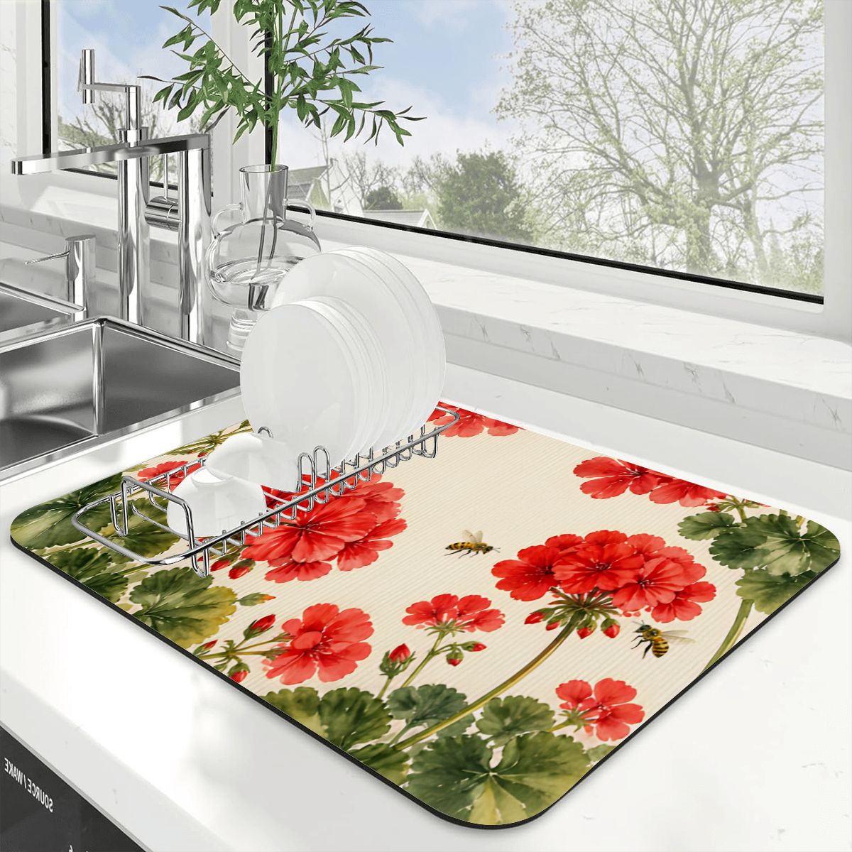Alfombrilla absorbente para barra de café