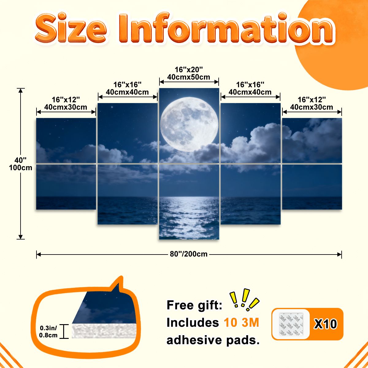 10 Panels Sound Absorbing Wall Art