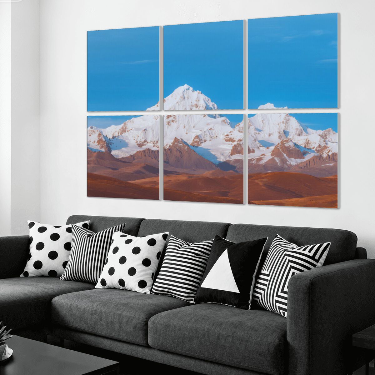 6 Paneele schallabsorbierende Wandkunst