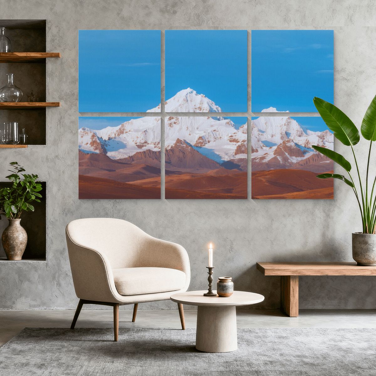 6 Paneele schallabsorbierende Wandkunst