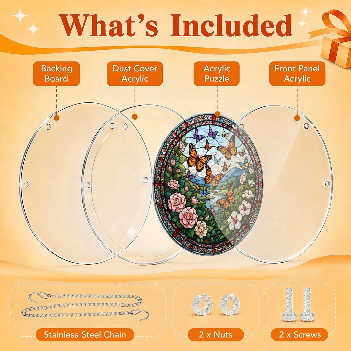 Acrylic Puzzle Suncatcher (Made in USA)