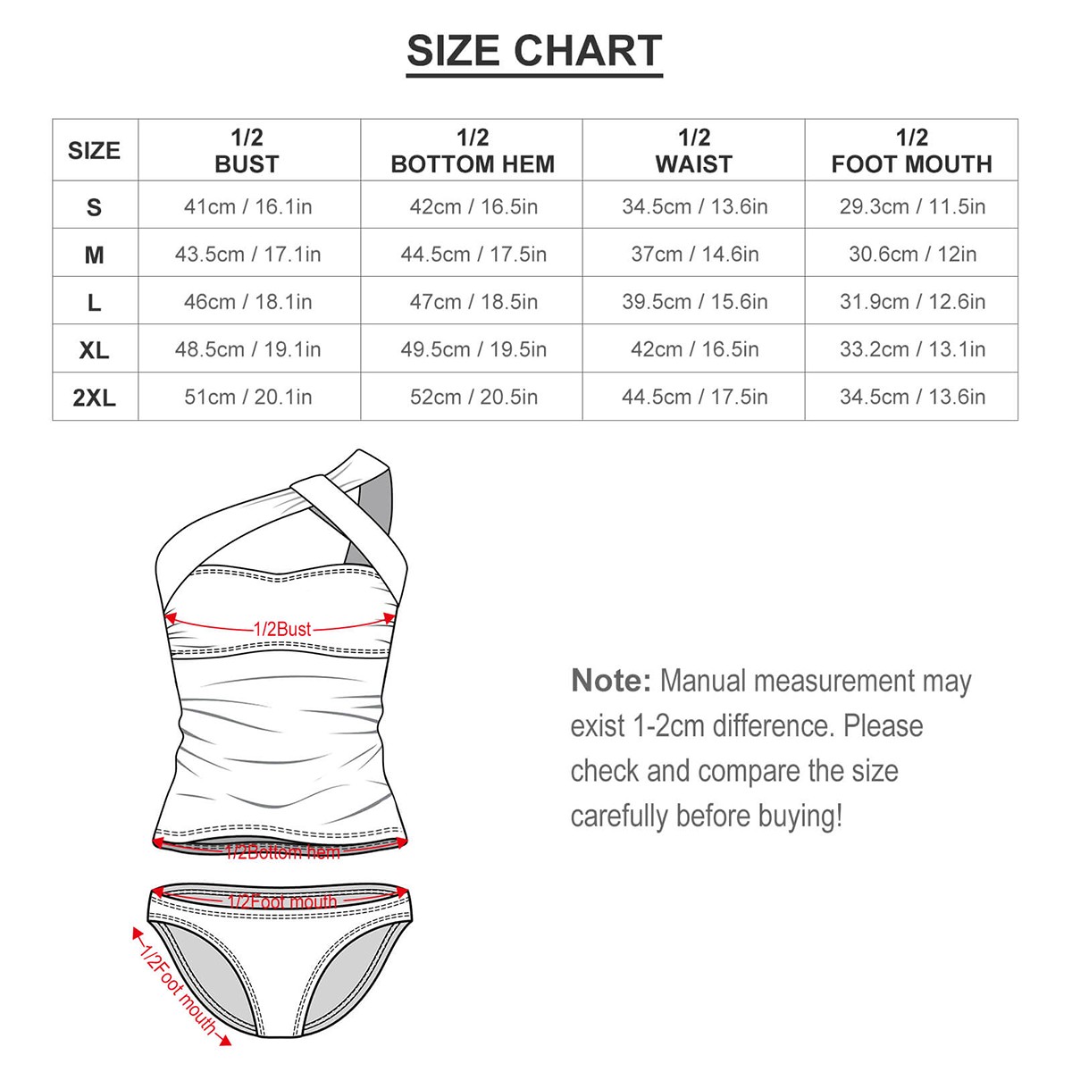 One-Shoulder Two Piece Swimsuit Customized Services