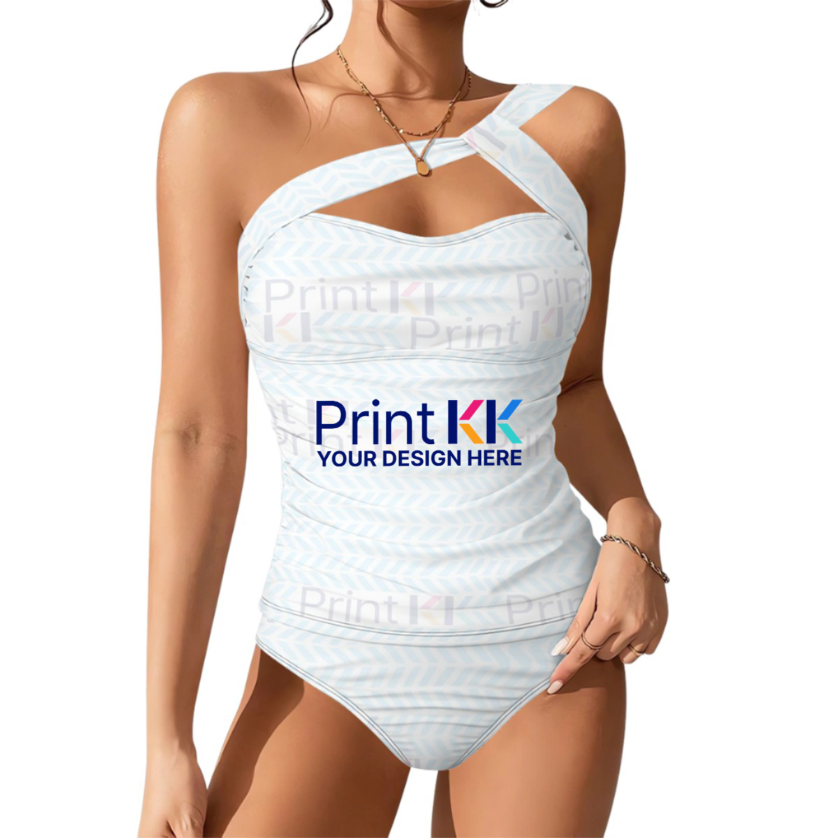 One-Shoulder Two Piece Swimsuit Customized Services