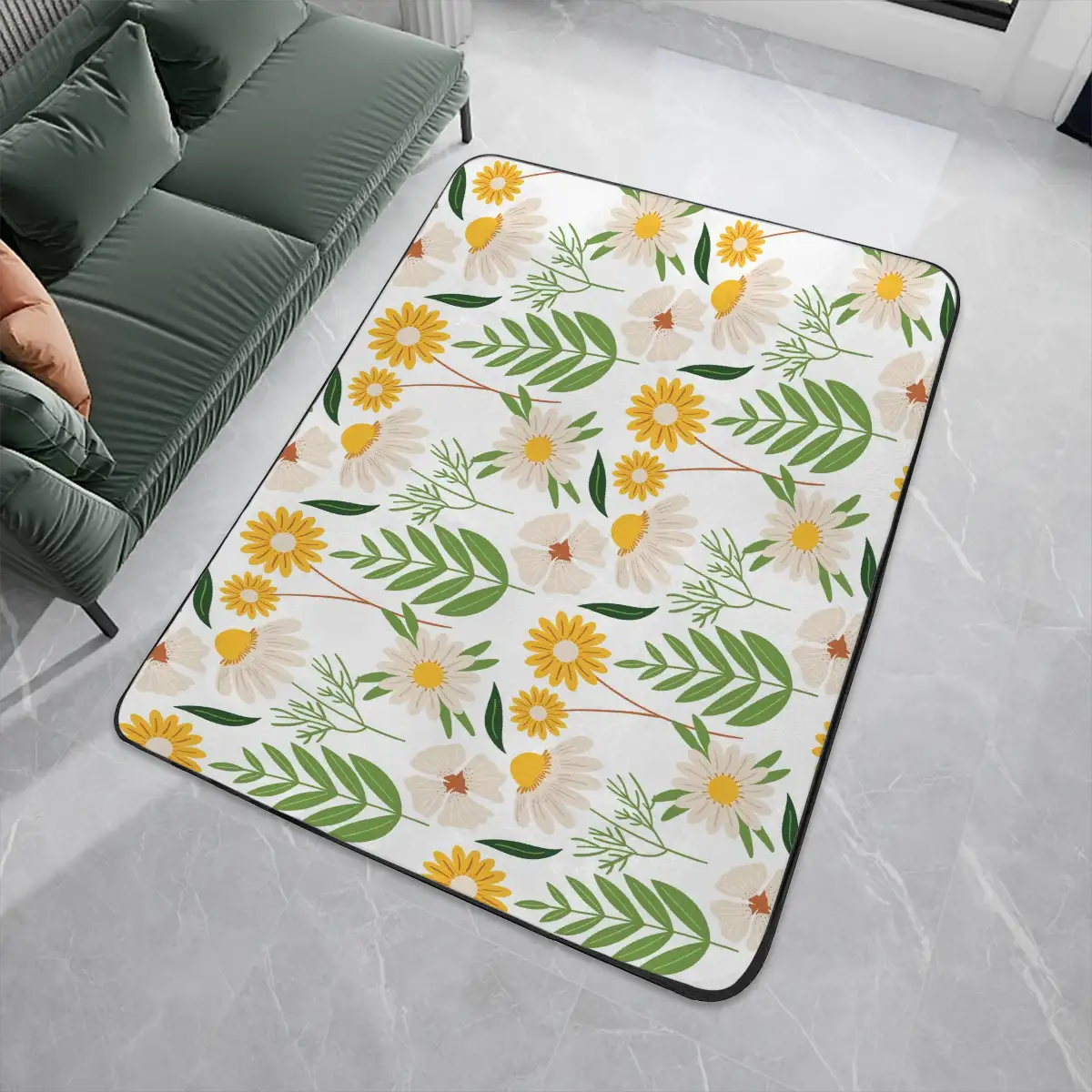 Large Flannel Area Rug Non Slip (3:4)