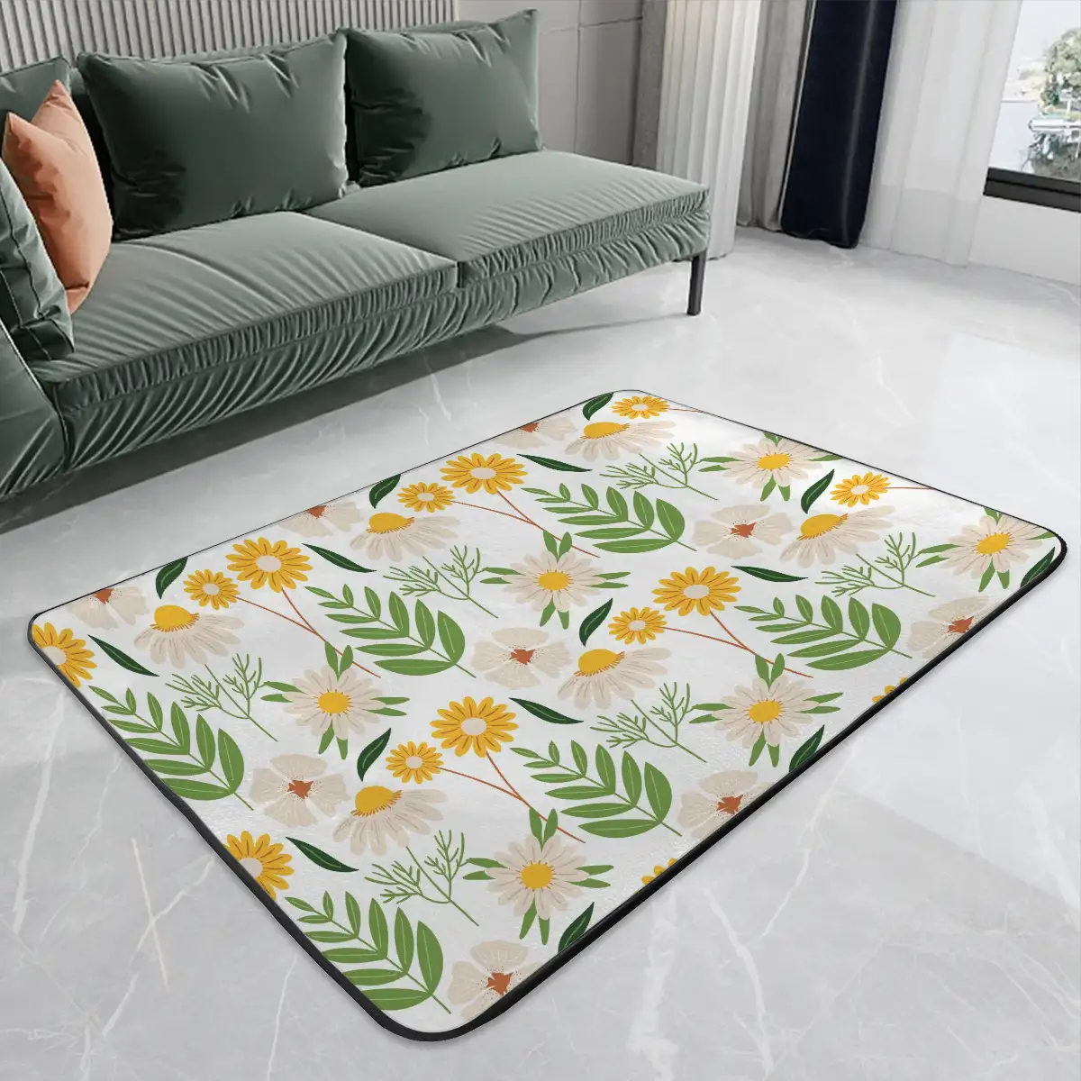 Large Flannel Area Rug Non Slip (3:4)