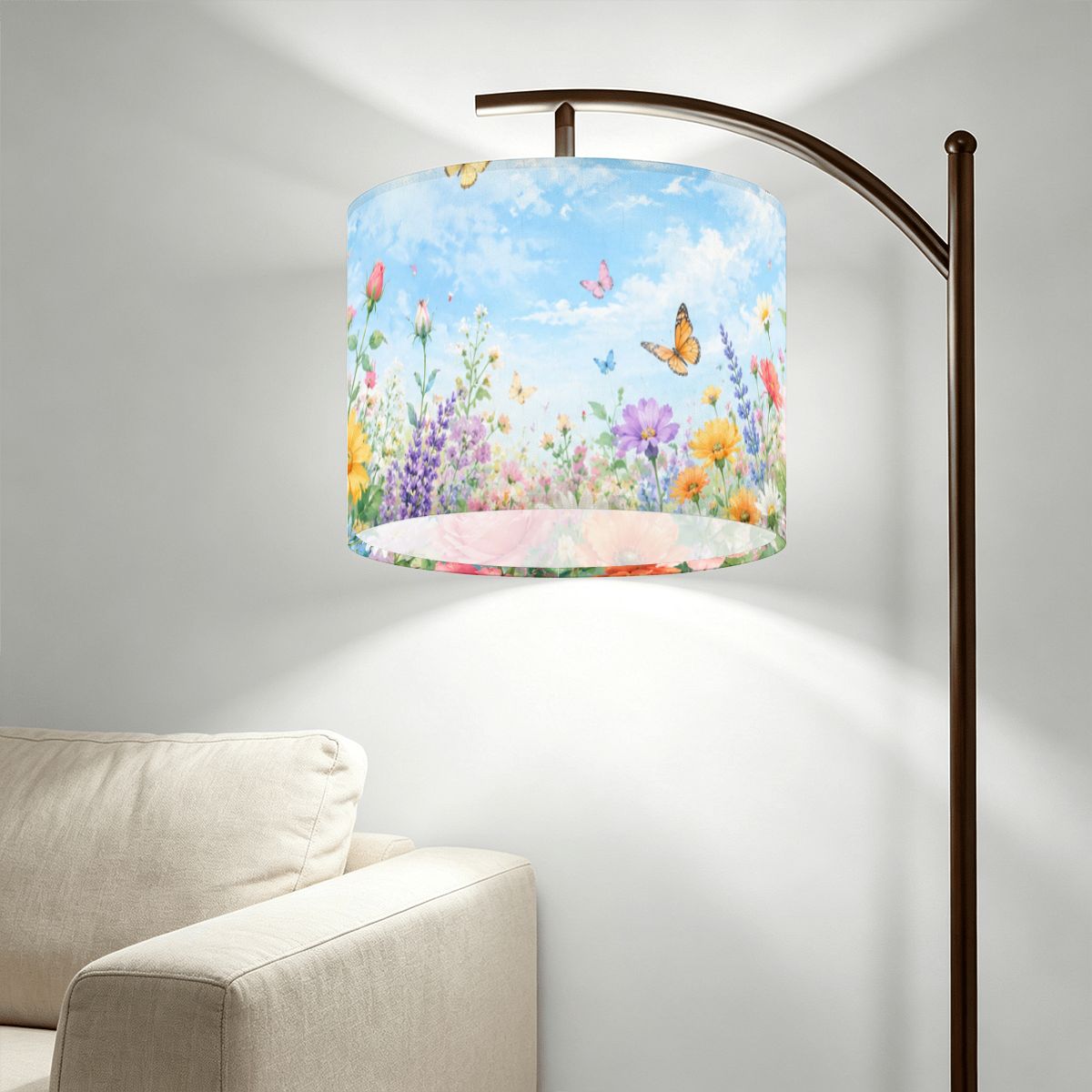 Arc Floor Lamp Shade with Ring (Made in USA)