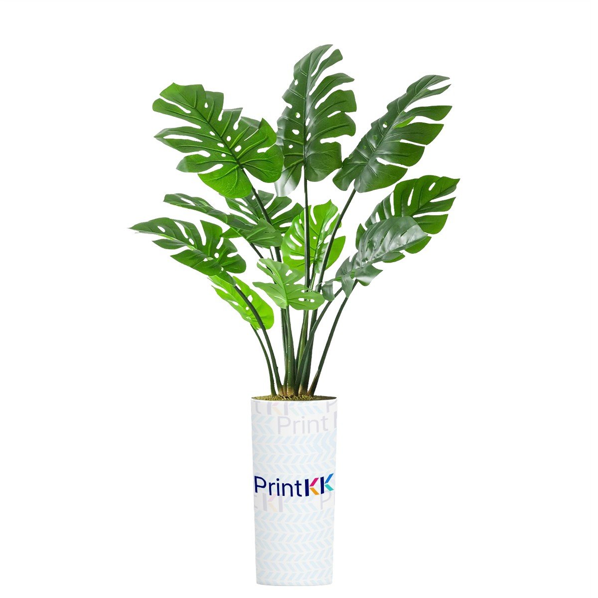 Artificial Plants Indoor Round Potted Monstera