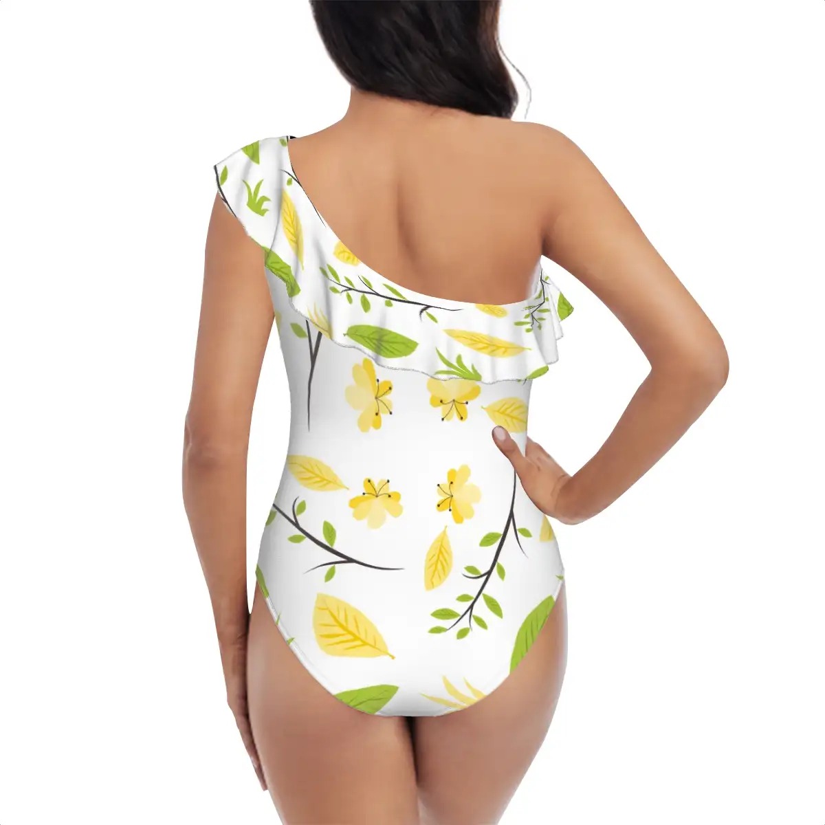 One Shoulder One Piece Swimsuit Women