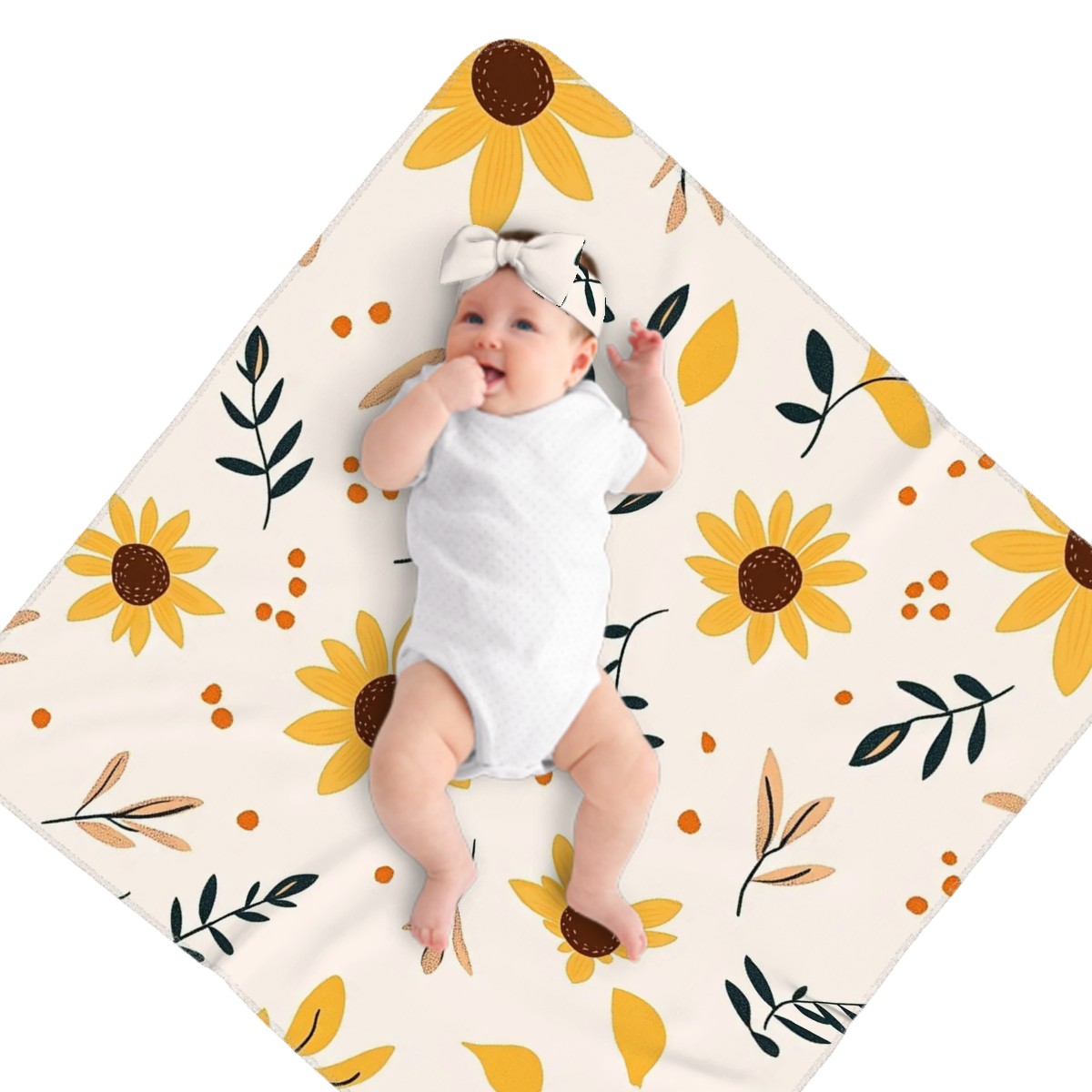 Baby Headbands & Swaddle Blanket Set