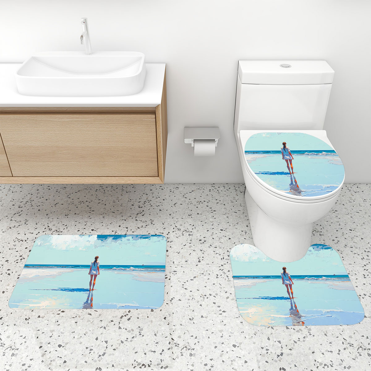 Bathrooms Sets with Shower Curtains and Rugs