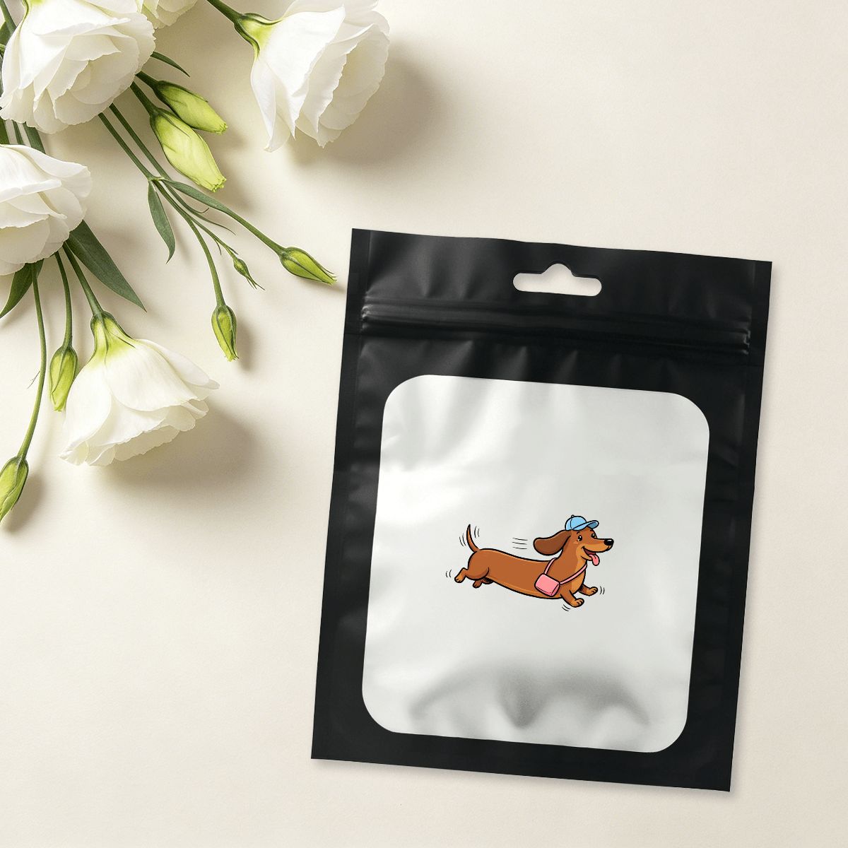 Black Resealable Bag-12x15cm