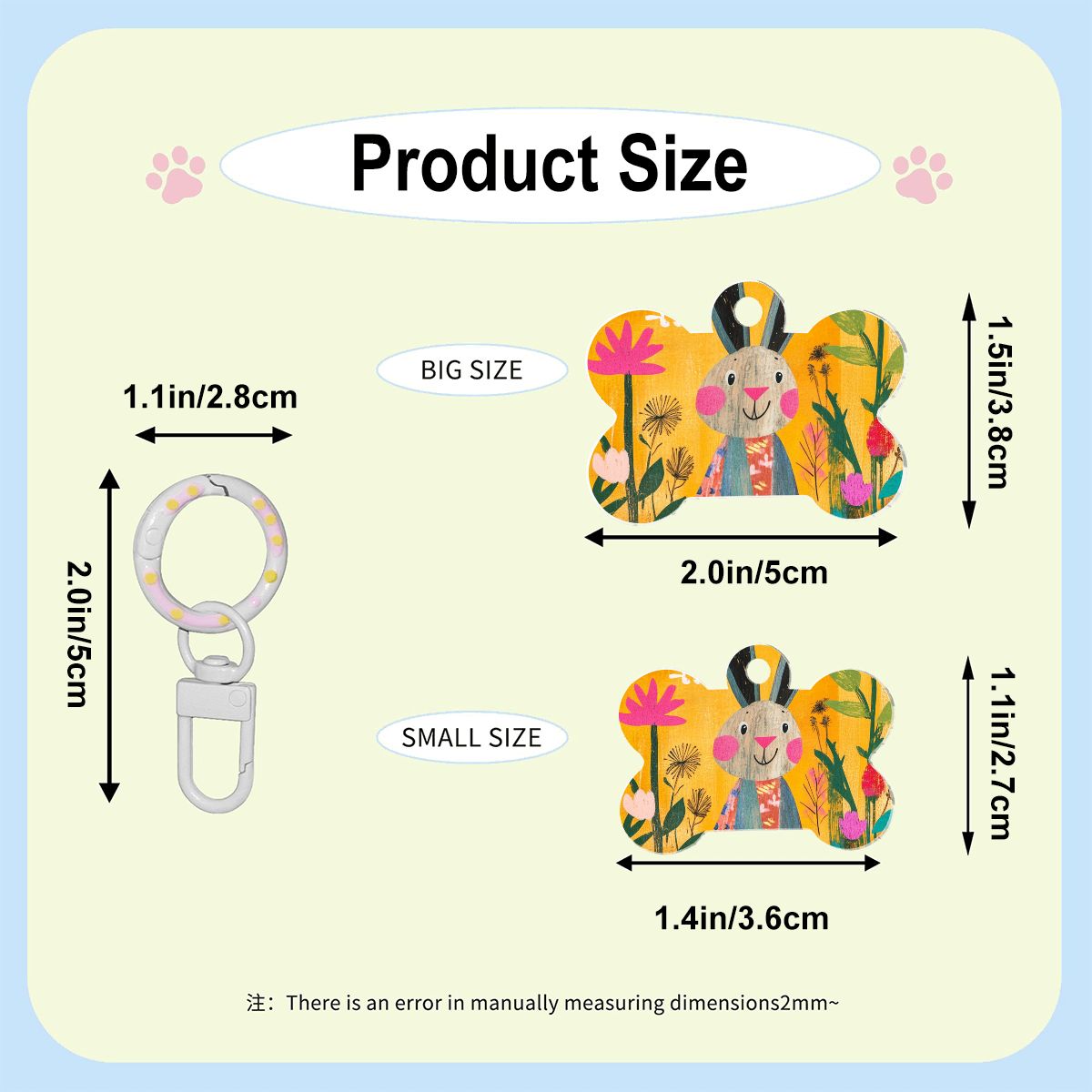 Bone-Shaped Acrylic Pet Tag