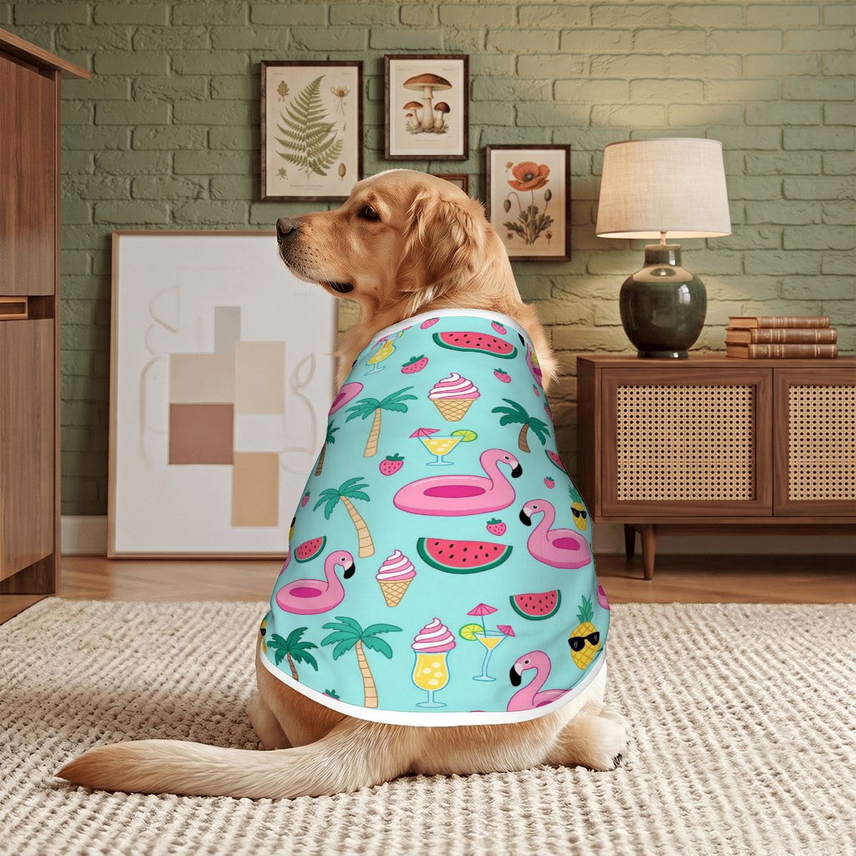 通気性メッシュ大型犬用シャツ