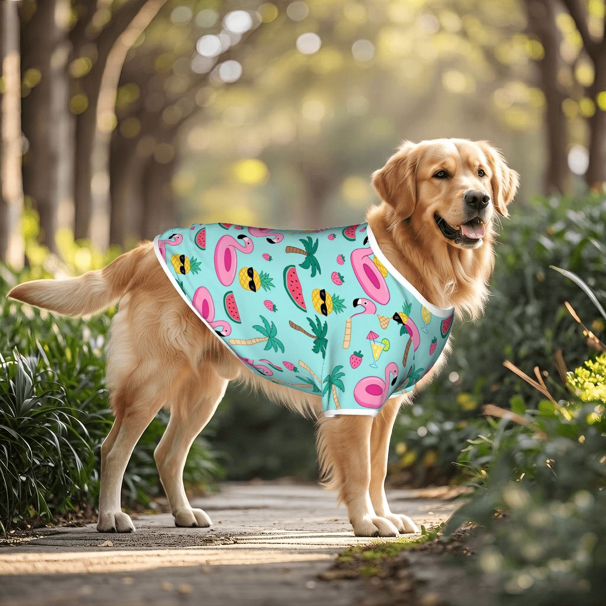 通気性メッシュ大型犬用シャツ