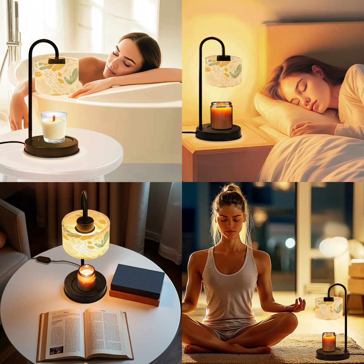 Abat-jour chauffe-bougie