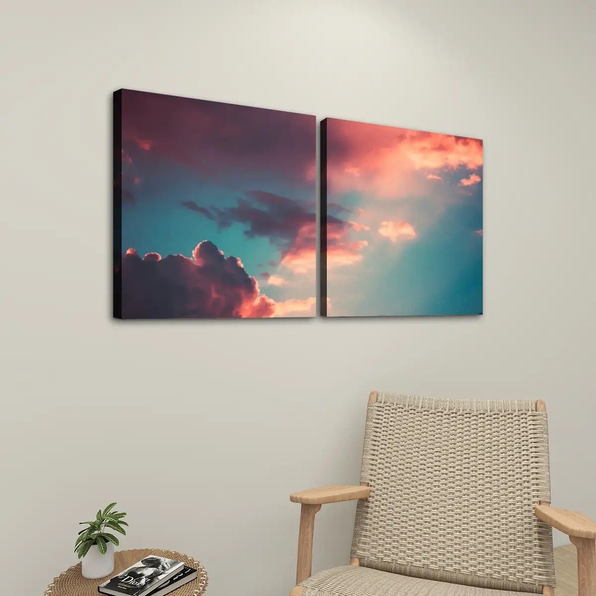 2 Panels Canvas Prints Wall Art (Set A)