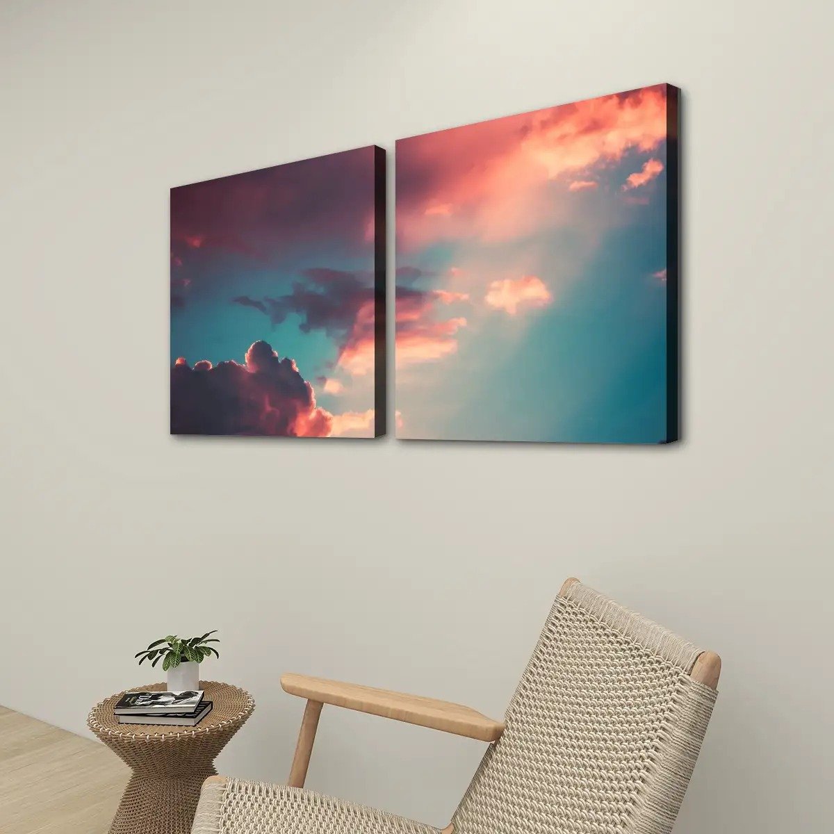 2 Panels Canvas Prints Wall Art (Set A)