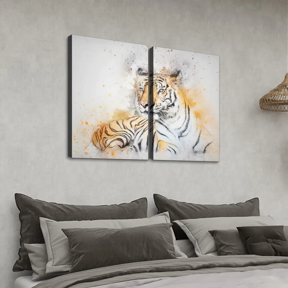 2 Panels Canvas Prints Wall Art (Set B)