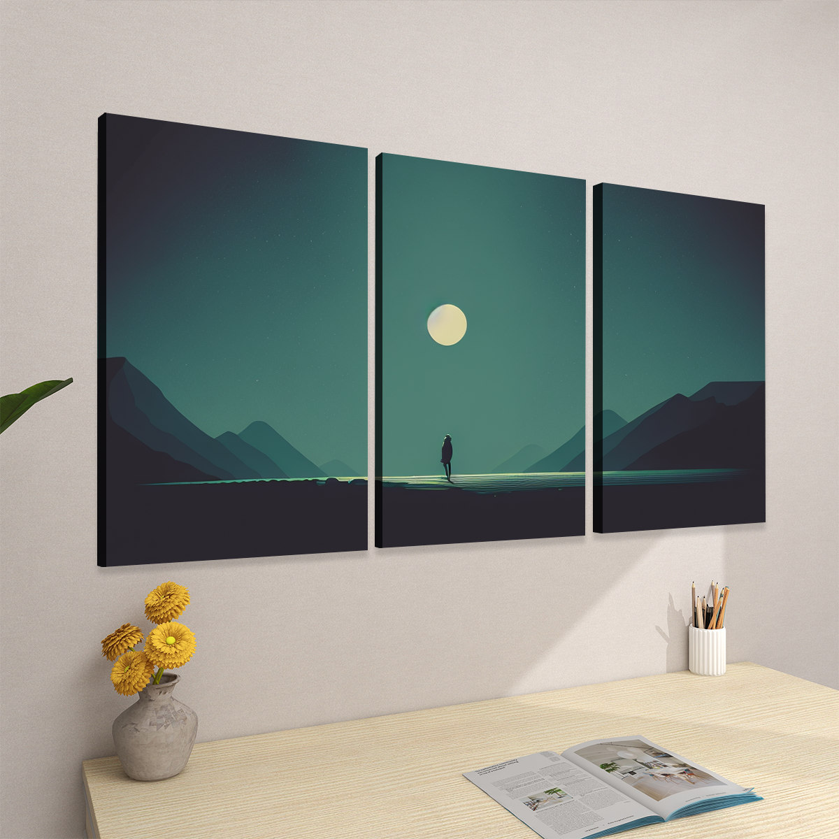 3 Panels Canvas Prints Wall Art (Set F)