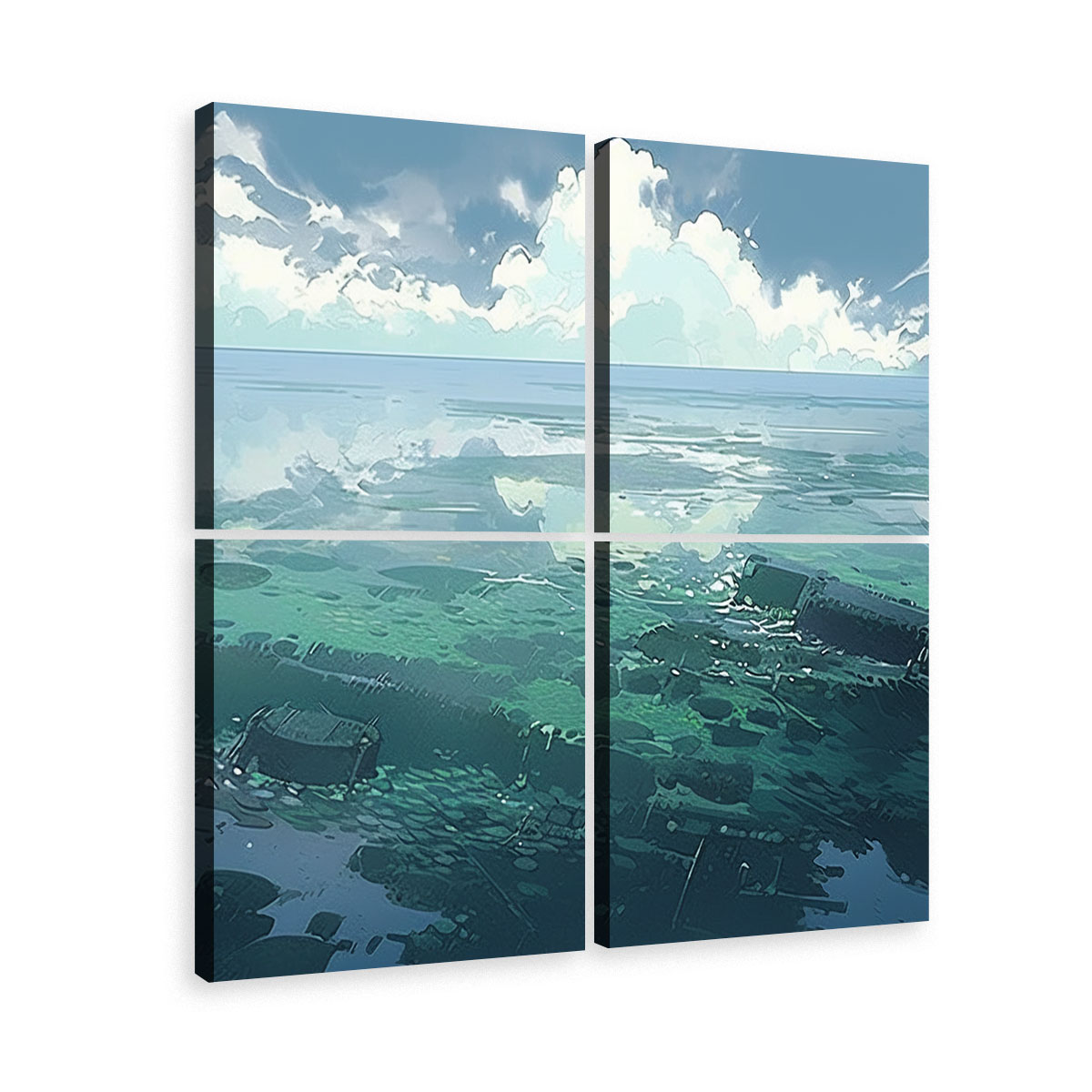 4 Panels Canvas Prints Wall Art Decor (Set A)