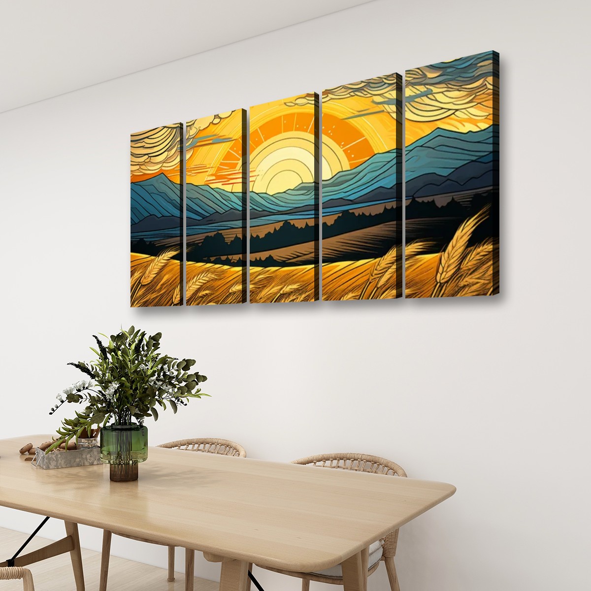 5 Panels Canvas Prints Wall Art (Set D)