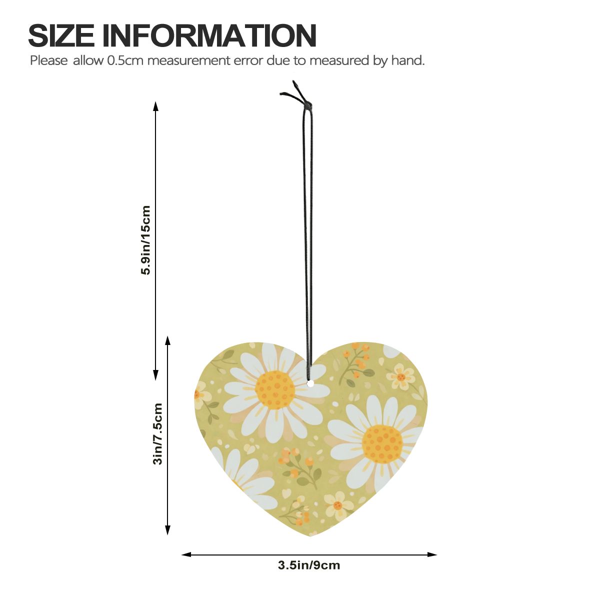 Carte profumate per auto a forma di cuore 6 pz