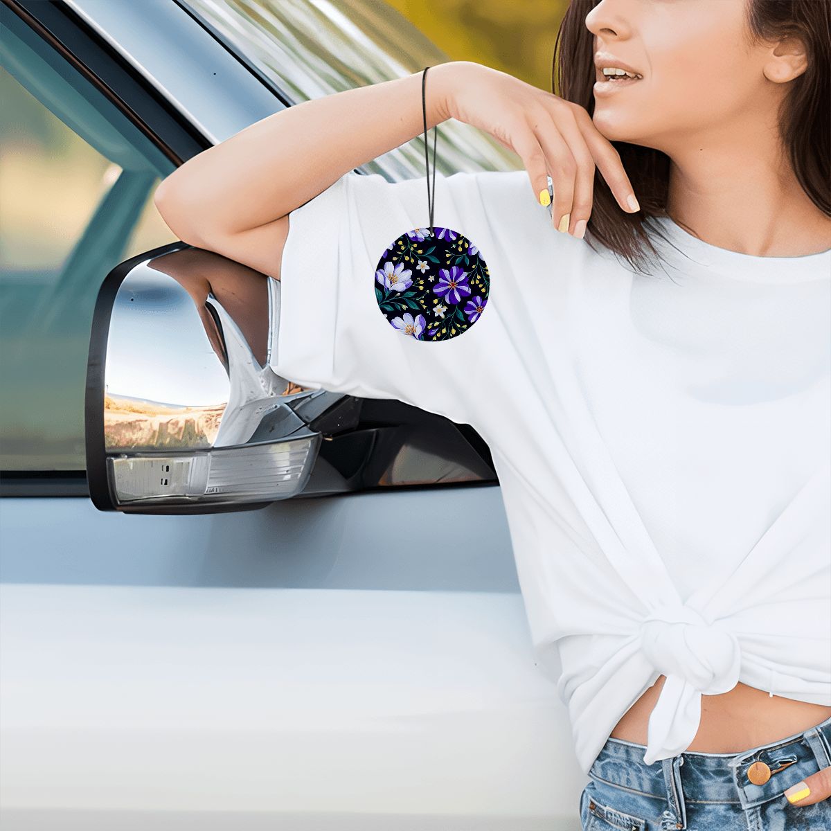 Carte profumate per auto a forma rotonda 6 pezzi