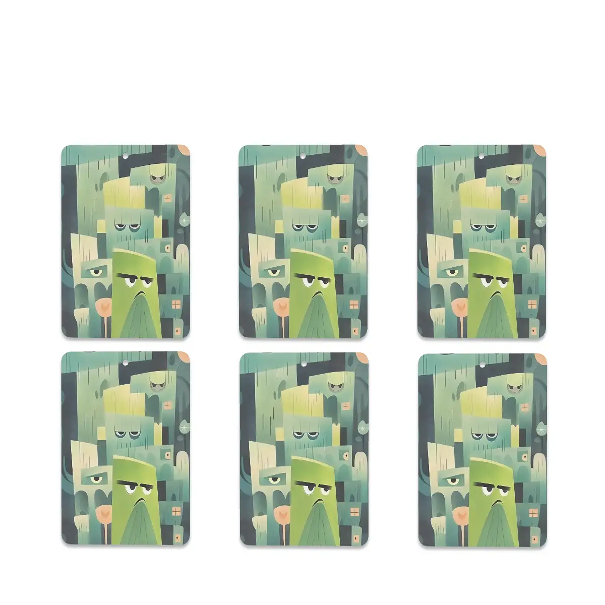 Rectangle Car Air Freshener Cards 6 Pieces