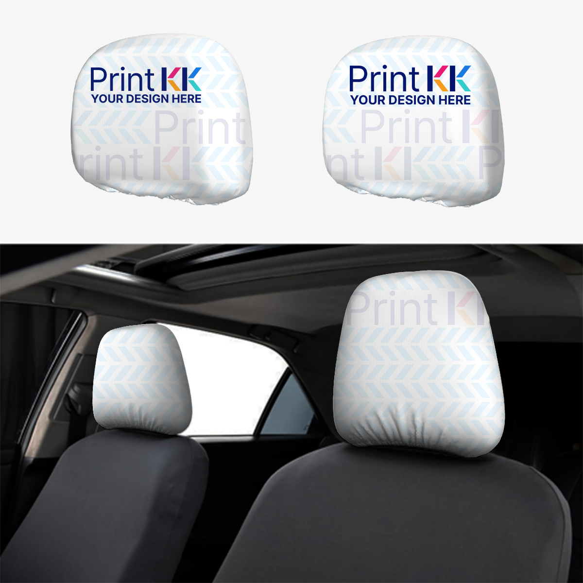 Car Headrest Cover 2pcs