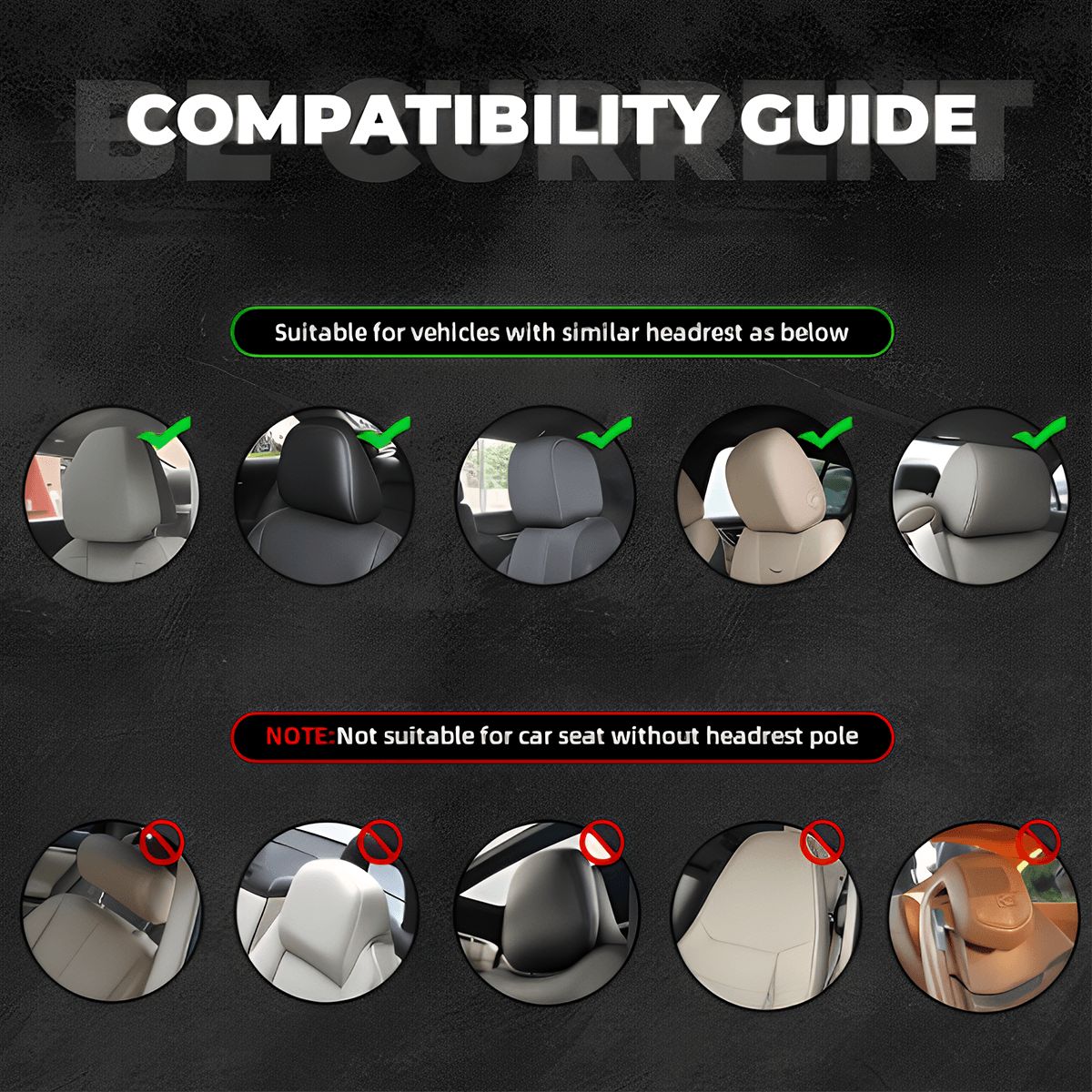 Copri poggiatesta auto 2 pezzi