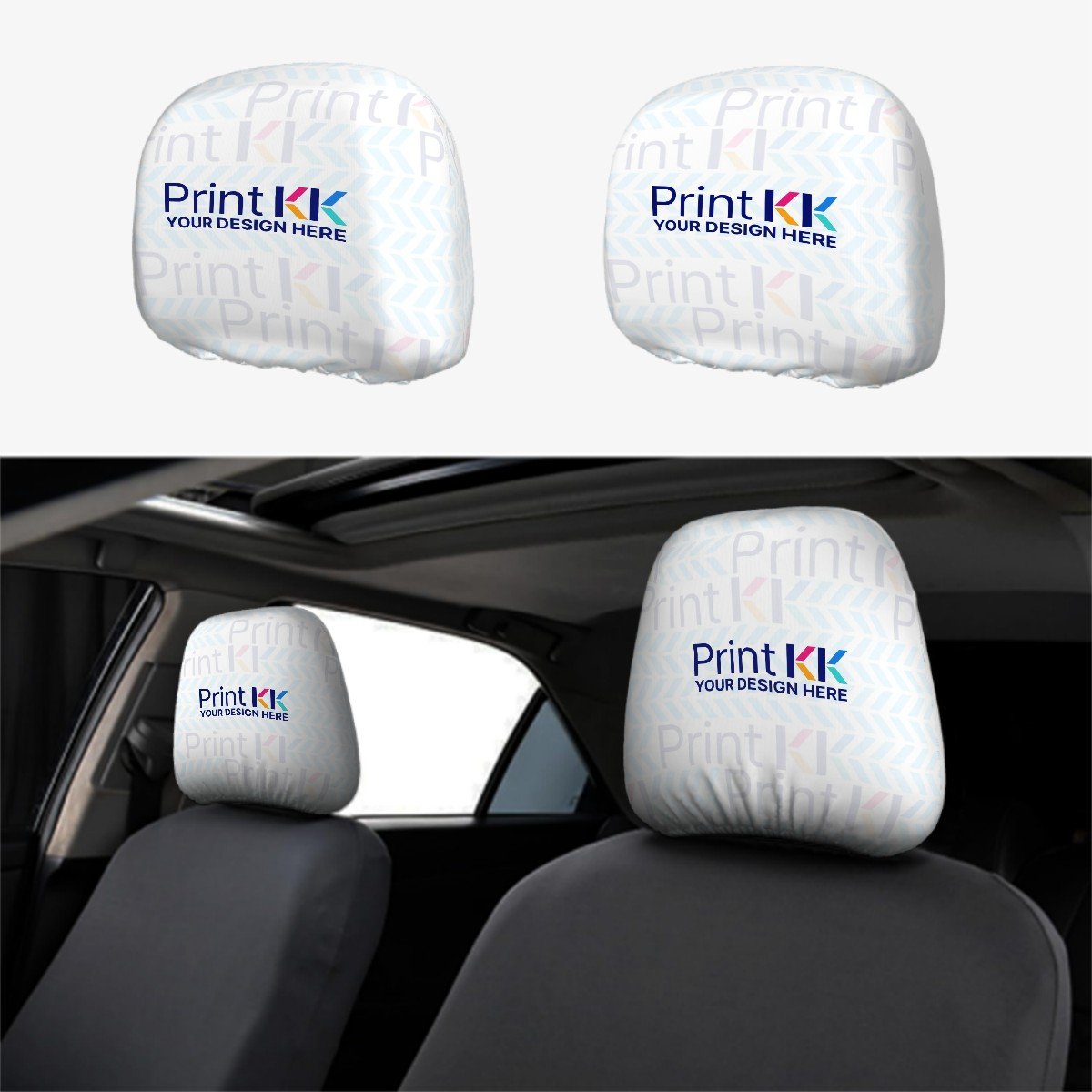 Car Headrest Cover 2pcs