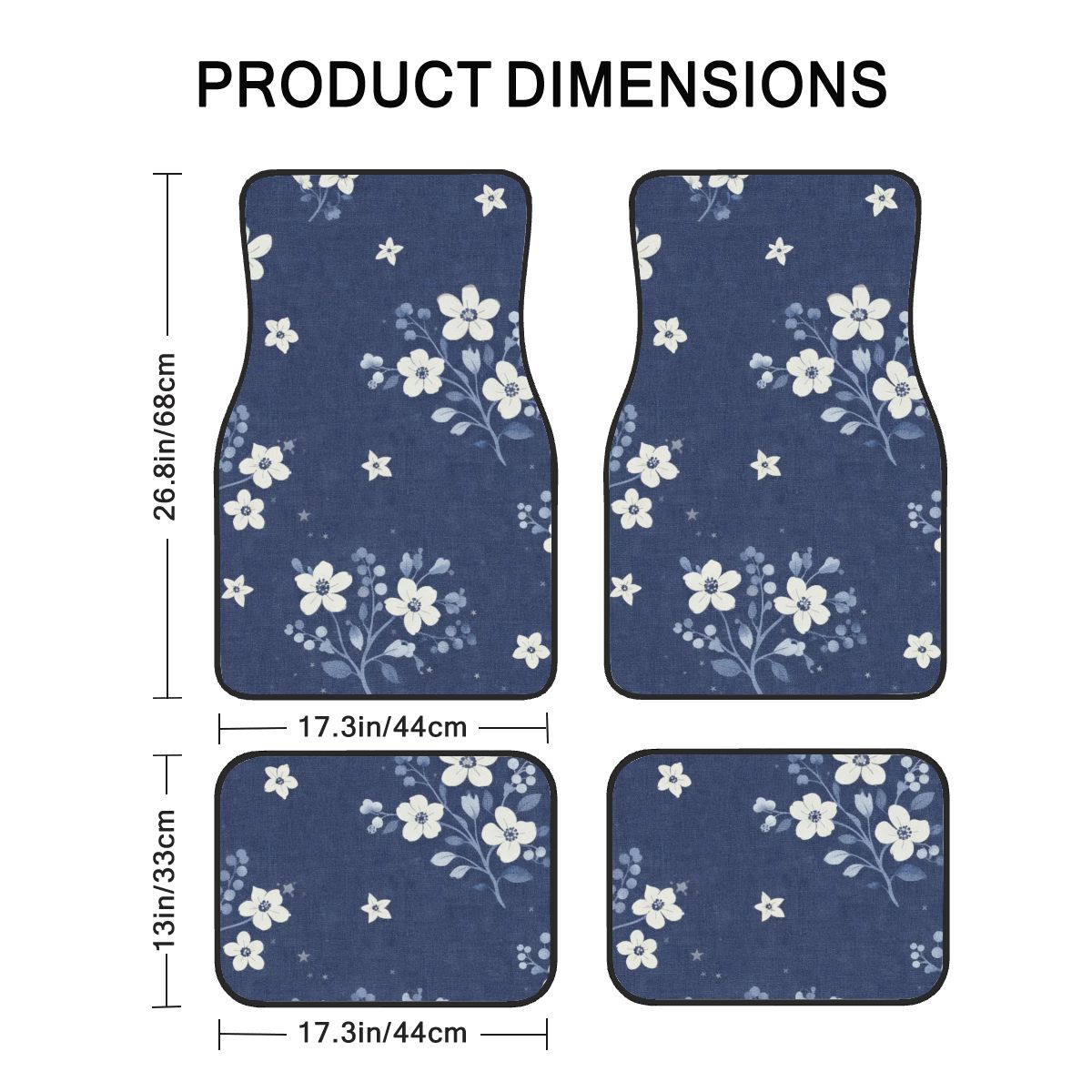 Set di tappetini per auto, 4 pezzi