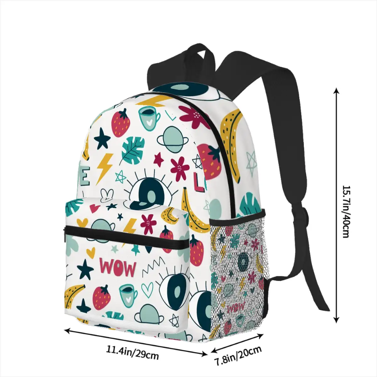 Oxford Backpack with Changeable Pocket Pattern